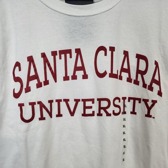 NEW SCU SANTA CLARA UNIVERSITY LONG SLEEVE WHITE T-SHIRT - XL - Picture 2 of 5